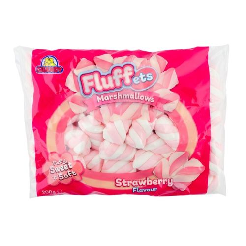 Fluffets Marshmallows Strawberry Flavour 200g Sweets, Mints & Chewing Gum Guandy   