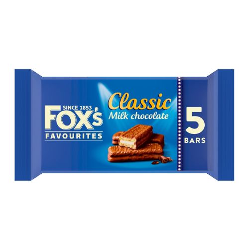Fox's Favourites Classic Milk Chocolate Biscuit Bars 5 x 25g Chocolate Fox's   