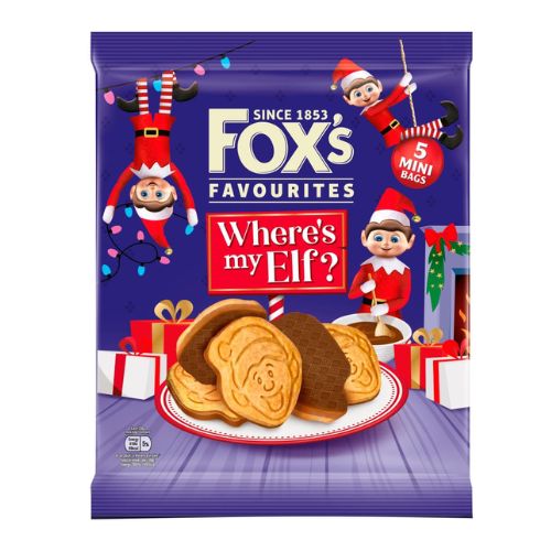Fox's Favourites Where's My Elf? 5 Mini Bags Biscuits 100g (5 x 20g) Biscuits & Cereal Bars FabFinds   