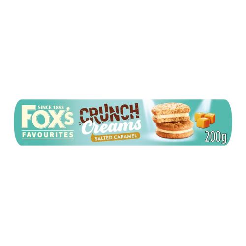 Fox's Crunch Creams Salted Caramel Biscuits 200g Biscuits & Cereal Bars Fox's   