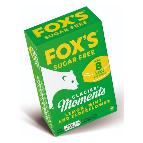 Fox's Sugar Free Glacier Moments Lemon, Mint & Elderflower 40g Sweets, Mints & Chewing Gum Fox's   