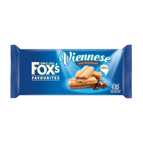 Fox's Viennese Milk Chocolate Biscuits 120g Biscuits & Cereal Bars Fox's   