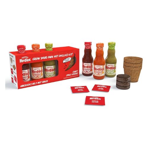Franks Red Hot Grow Your Own Chillies Kit 3 x 145g Condiments & Sauces Frank's   