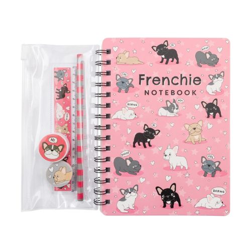 Frenchie Dog A5 Notebook Set Notebooks FabFinds   