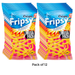 Fripsy Crispy Stix Cheese Flavour Stick Crips 120g Assorted Packs Crisps, Snacks & Popcorn frispy Pack of 12