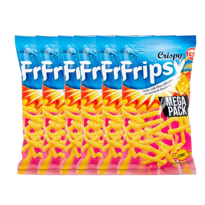 Fripsy Crispy Stix Cheese Flavour Stick Crips 120g Assorted Packs Crisps, Snacks & Popcorn frispy Pack of 6
