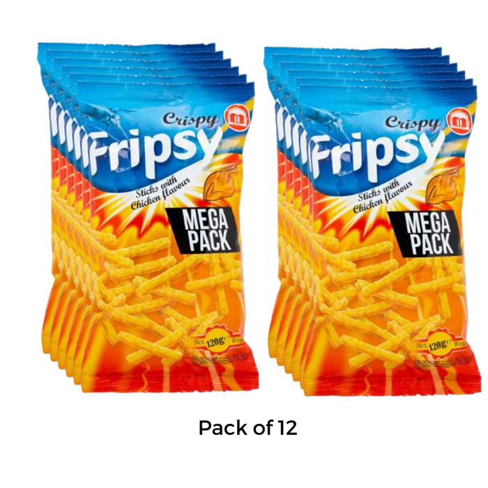 Fripsy Chicken Stick Crisps 120g Assorted Packs.
