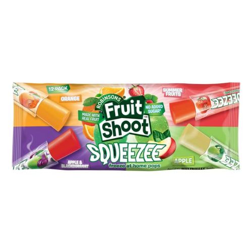 Robinsons Fruit Shoot Squeezee Ice Pops Apple & Blackcurrant 12 x 45ml Food Items Robinsons   