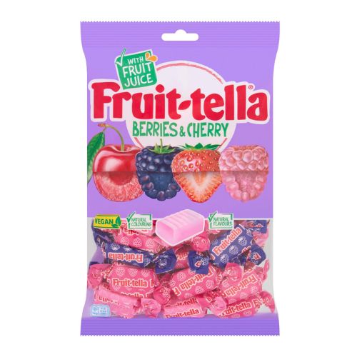 Fruit-tella Berries & Cherry Sweets 300g Sweets, Mints & Chewing Gum fruitella   