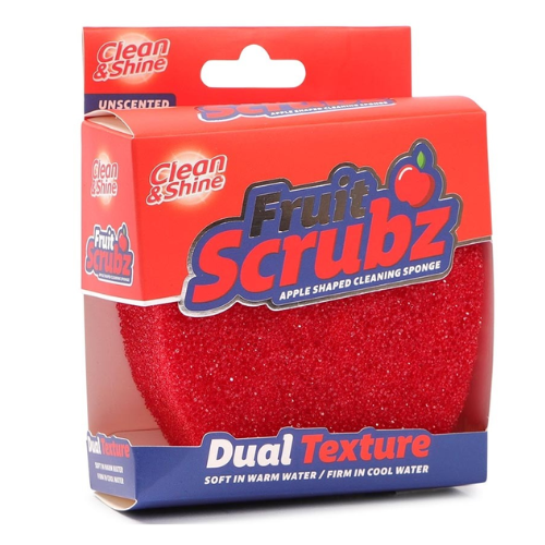 Clean and Shine Fruit Scrubz Sponge and Scrubber Cloths, Sponges & Scourers FabFinds Apple