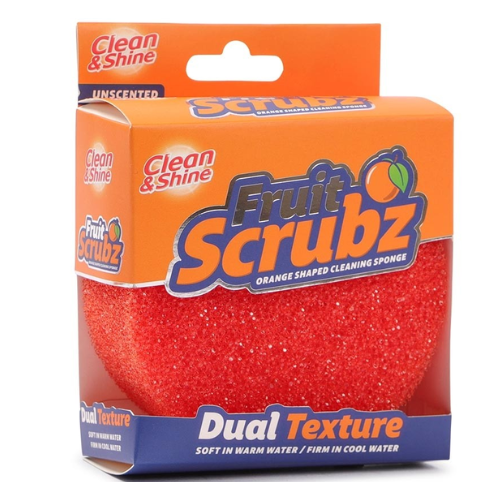 Clean and Shine Fruit Scrubz Sponge and Scrubber Cloths, Sponges & Scourers FabFinds Orange