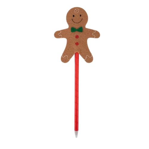 Christmas Festive Designs Gingerbread Man Design Pen Assorted Kids Stationery FabFinds Bow Tie