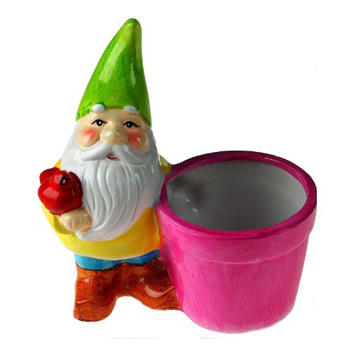 Roots & Shoots Garden Gnome Planter Assorted Colours Plant Pots & Planters Roots & Shoots Green Hat  