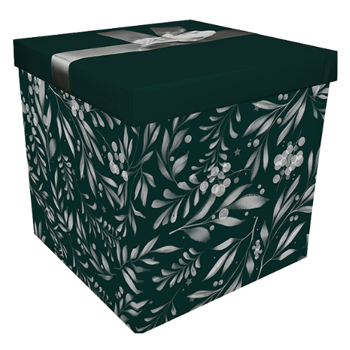 Christmas Large Folding Gift Box with Bow Tie Assorted Designs Christmas Gift Bags & Boxes FabFinds Floral