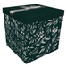 Christmas Folding Gift Box With Bow Tie 30cm x 30cm Christmas Gift Bags & Boxes FabFinds Leaves