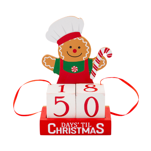 Gingerbread Wooden Christmas Countdown Festive Advent Calendar Decoration Christmas Decoration FabFinds