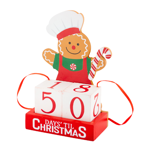 Gingerbread Wooden Christmas Countdown Festive Advent Calendar Decoration Christmas Decoration FabFinds