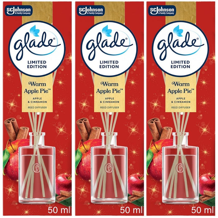 Glade Reed Diffuser Warm Apple Pie 50ml Assorted Packs Diffusers Glade 3 Pack