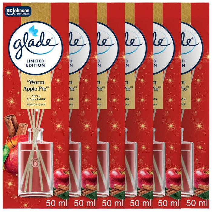 Glade Reed Diffuser Warm Apple Pie 50ml Assorted Packs Diffusers Glade 6 Pack