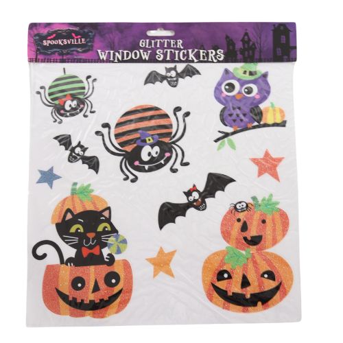 Spooksville Halloween Glitter Window Stickers Halloween Decorations FabFinds   