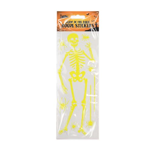 Glow-in-the-Dark Room Stickers Assorted Styles Halloween Decorations Gem Imports Skeleton  