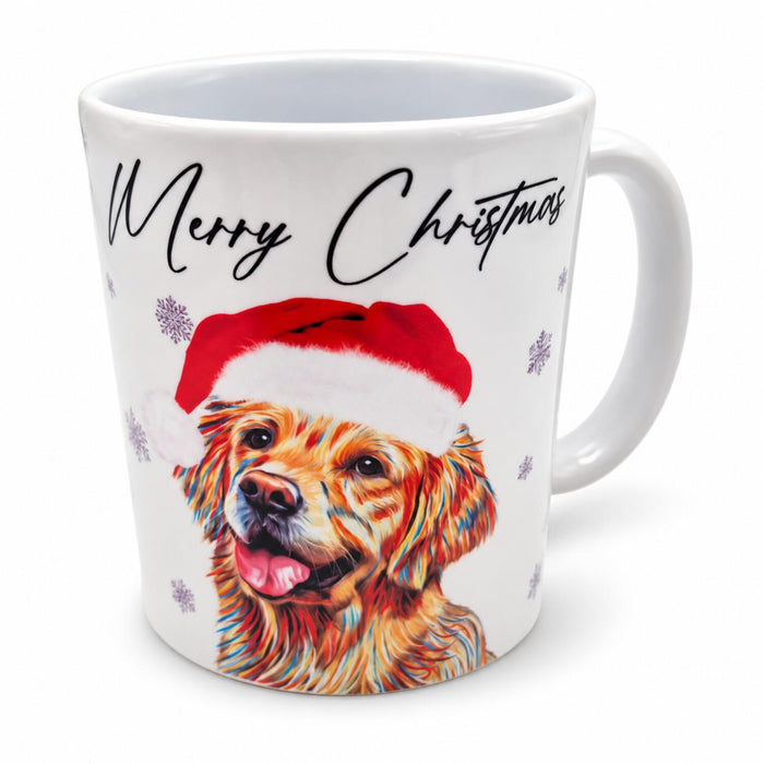 Deborah Baker Festive Golden Labrador Ceramic Mug 312ml