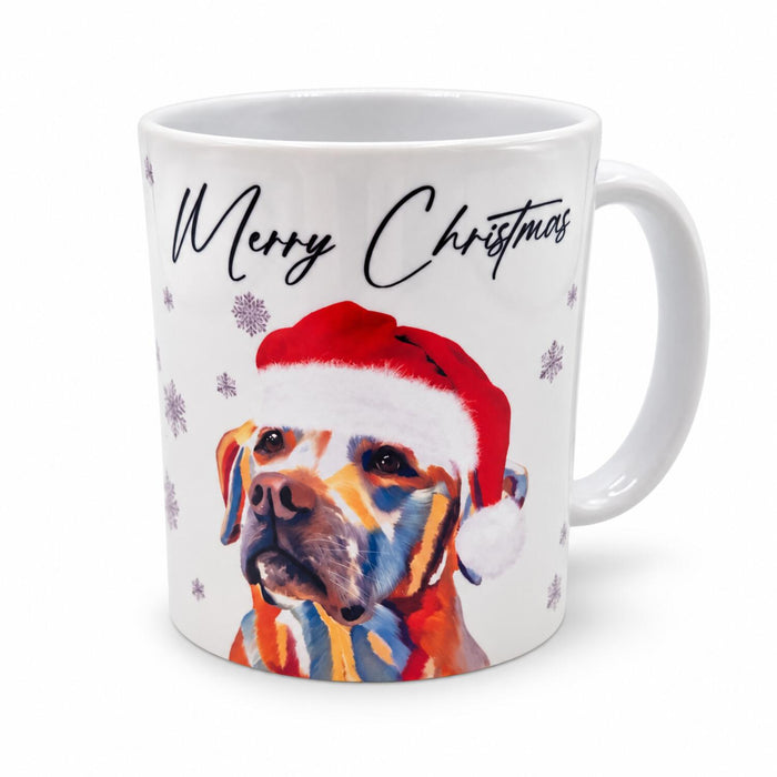 Deborah Baker Festive Golden Retriever Ceramic Mug 312ml