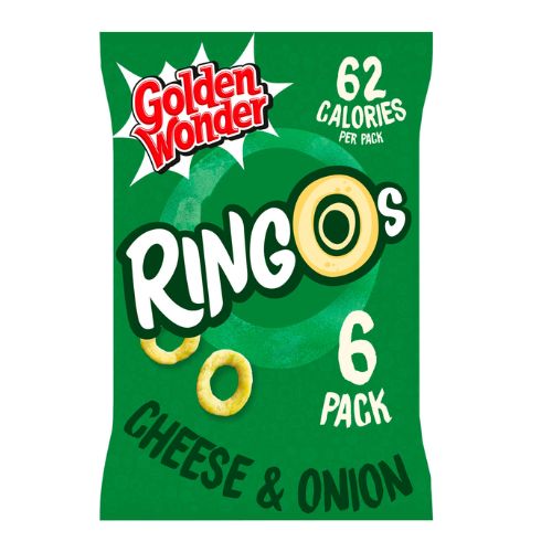 Golden Wonder Ringos Cheese & Onion 6 Pack - FabFinds