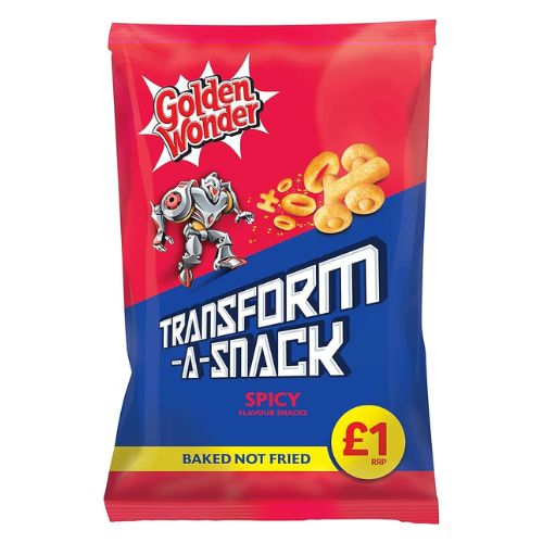 Golden Wonder Transform A Snack Spicy Flavour 70g Crisps, Snacks & Popcorn Golden Wonder   