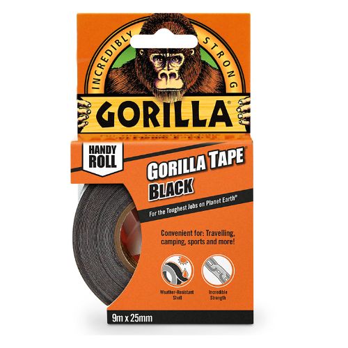 Gorilla Tape Black 9m x 25mm DIY Gorilla   