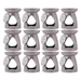 Deluxe Teardrop Pearlised Oil and Wax Melt Burner 14cm Assorted Colours Wax Melts & Oil Burners FabFinds Grey 12 Pack