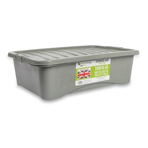 Recycled Underbed Storage Box 32L Assorted Colours Storage Boxes FabFinds Grey  