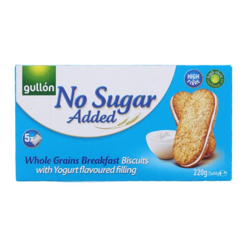 Gullon Whole Grains Breakfast Biscuits Yoghurt Flavoured Filling 5 Pk 220g Biscuits & Cereal Bars Gullon   