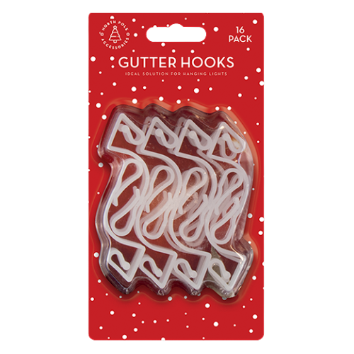 Large Gutter Hooks 16 Pack Christmas Decoration FabFinds