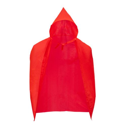 Halloween Red & Black Hooded Cape Halloween Accessories FabFinds Red  