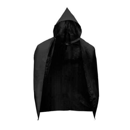 Halloween Hooded Cape Halloween Accessories FabFinds Black  