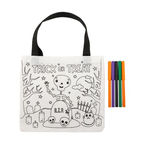 Halloween Colour Your Own Canvas Bag Halloween Decorations FabFinds   