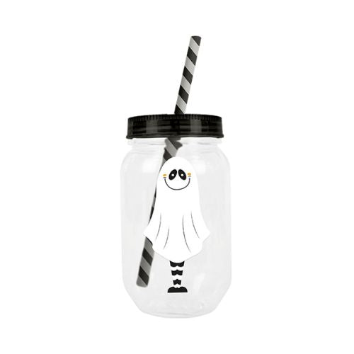 Halloween Cup & Straw Assorted Styles 500ml Halloween Accessories Gem Imports Ghost  