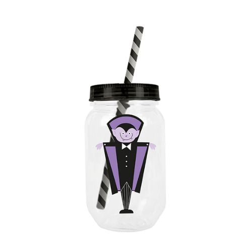 Halloween Cup & Straw Assorted Styles 500ml Halloween Accessories Gem Imports Dracula  