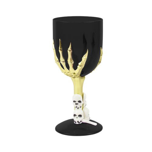 Halloween Decorative Wine Goblet Assorted Colours Halloween Decorations Gem Imports Black  