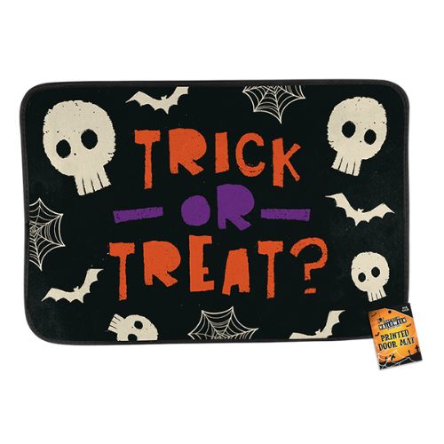 Halloween Printed Door Mat Assorted Styles 60x40cm Halloween Decorations Gem Imports Trick or Treat  