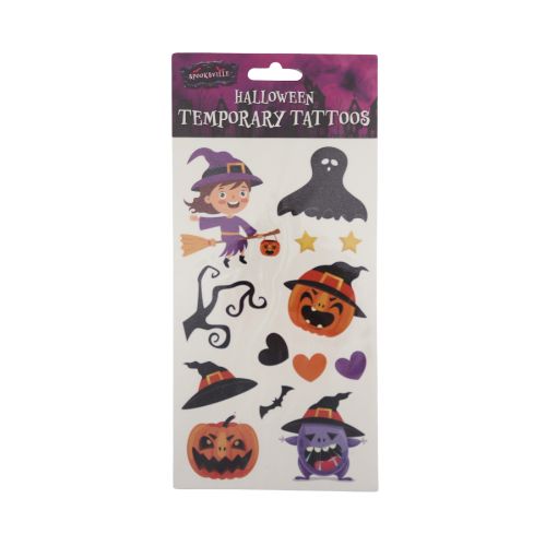 Halloween Temporary Tattoos Assorted Designs Halloween Accessories FabFinds Witch  