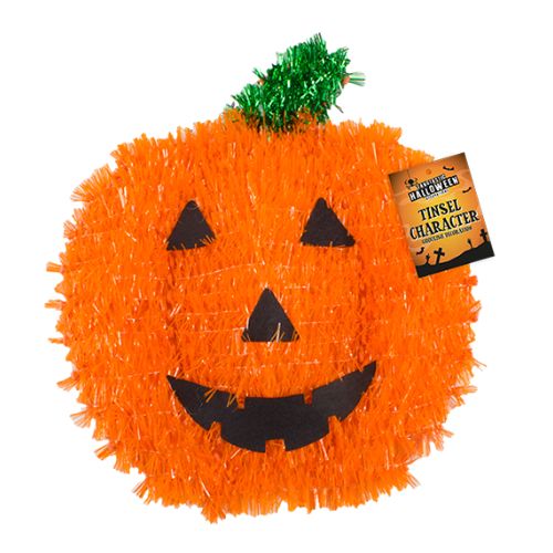 Halloween Tinsel Character Plaque Assorted Styles Halloween Decorations FabFinds Pumpkin
