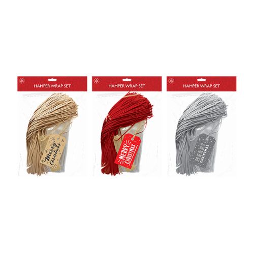 Christmas Hamper Wrap Set Assorted Colours - FabFinds