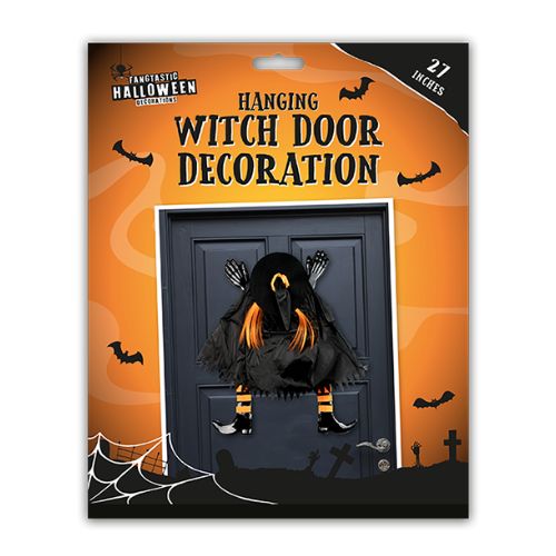 Halloween Hanging Witch Door Decoration Assorted Colours Halloween Decorations Gem Imports Orange  