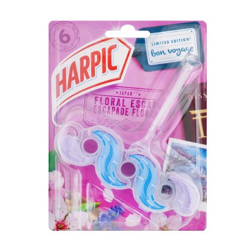 Harpic Floral Escape Escapade Toilet Rim Block 35g Toilet Cleaners Harpic   