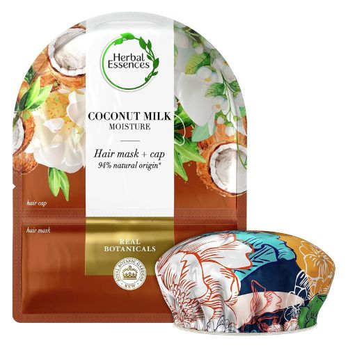 Herbal Essences Coconut Oil Hair Mask & Reusable Shower Cap 20ml Hair Masks, Oils & Treatments Herbal Essences   