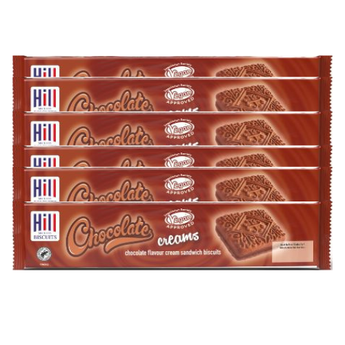 Hill Chocolate Creams Biscuits 150g Assorted Packs Biscuits & Cereal Bars Hill Pack of 6