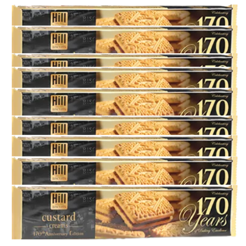 Hill Custard Creams Biscuits 150g Assorted Packs Biscuits & Cereal Bars Hill Pack of 9