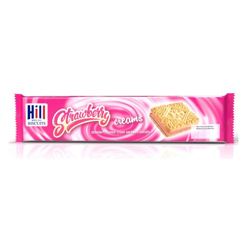 Hill Strawberry Cream Biscuits 150g Biscuits & Cereal Bars Hill   